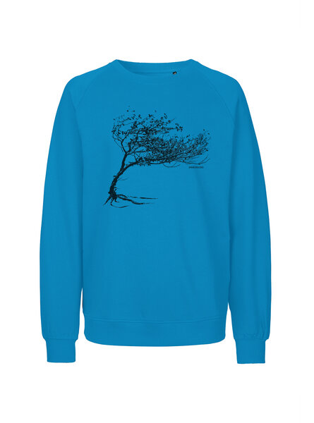 Peaces.bio - handbedruckte Biomode Bio Herren-Sweatshirt Windy Tree von Peaces.bio - handbedruckte Biomode