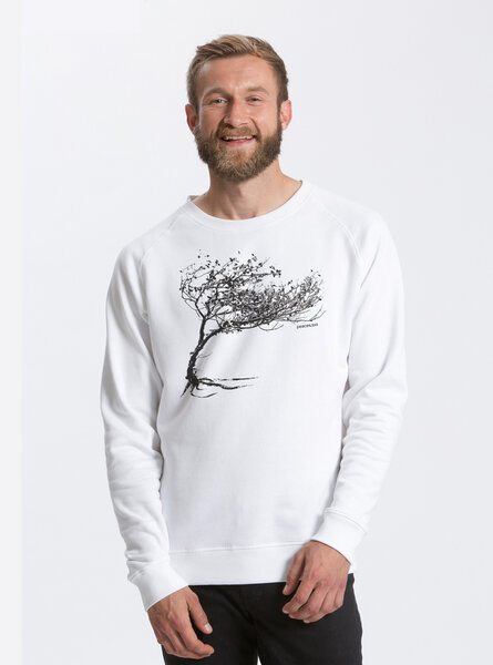 Peaces.bio - handbedruckte Biomode Bio Herren-Sweatshirt Windy Tree von Peaces.bio - handbedruckte Biomode