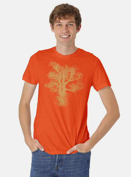 Peaces.bio - handbedruckte Biomode Bio-Herren-T-Shirt Chestnut von Peaces.bio - handbedruckte Biomode