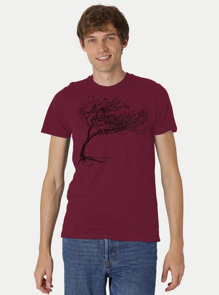 Peaces.bio - handbedruckte Biomode Bio-Herren-T-Shirt "Windy Tree" von Peaces.bio - handbedruckte Biomode