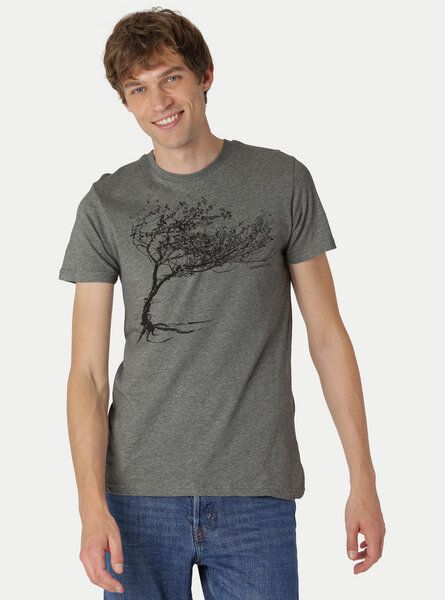 Peaces.bio - handbedruckte Biomode Bio-Herren-T-Shirt "Windy Tree" von Peaces.bio - handbedruckte Biomode
