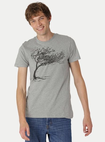 Peaces.bio - handbedruckte Biomode Bio-Herren-T-Shirt "Windy Tree" von Peaces.bio - handbedruckte Biomode