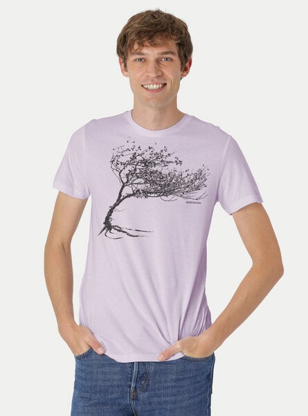 Peaces.bio - handbedruckte Biomode Bio-Herren-T-Shirt "Windy Tree" von Peaces.bio - handbedruckte Biomode