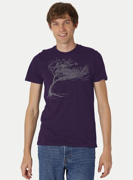 Peaces.bio - handbedruckte Biomode Bio-Herren-T-Shirt "Windy Tree" von Peaces.bio - handbedruckte Biomode