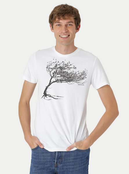 Peaces.bio - handbedruckte Biomode Bio-Herren-T-Shirt "Windy Tree" von Peaces.bio - handbedruckte Biomode