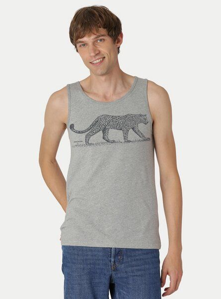 Peaces.bio - handbedruckte Biomode Bio-Herren-Tank Top Leopard von Peaces.bio - handbedruckte Biomode