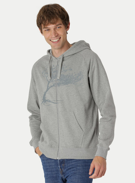 Peaces.bio - handbedruckte Biomode Bio Herren-Zip-Hoodie Windy Tree von Peaces.bio - handbedruckte Biomode