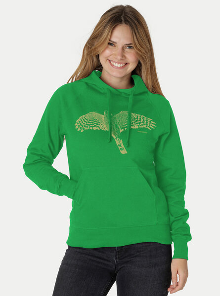 Peaces.bio - handbedruckte Biomode Bio-Hoodie Sperber Damen von Peaces.bio - handbedruckte Biomode