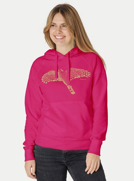 Peaces.bio - handbedruckte Biomode Bio-Hoodie Sperber Damen von Peaces.bio - handbedruckte Biomode