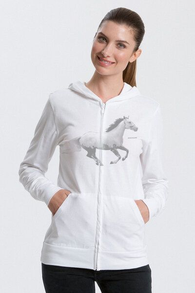 Peaces.bio - handbedruckte Biomode Bio-Jersey-Zip-Hoodie Horsepower Peaces.bio - handbedruckte Biomode Bio-Jersey-Zip-Hoodie Horsepower von Peaces.bio - handbedruckte Biomode