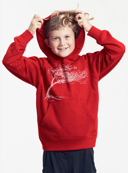 Peaces.bio - handbedruckte Biomode Bio-Kinder-Kapuzen-Sweatshirt "Windy Tree" von Peaces.bio - handbedruckte Biomode