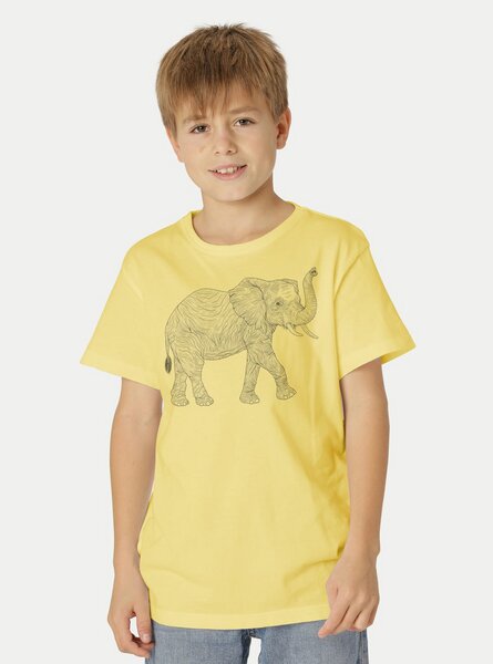 Peaces.bio - handbedruckte Biomode Bio-Kinder T-Shirt "Babyelefant" von Peaces.bio - handbedruckte Biomode
