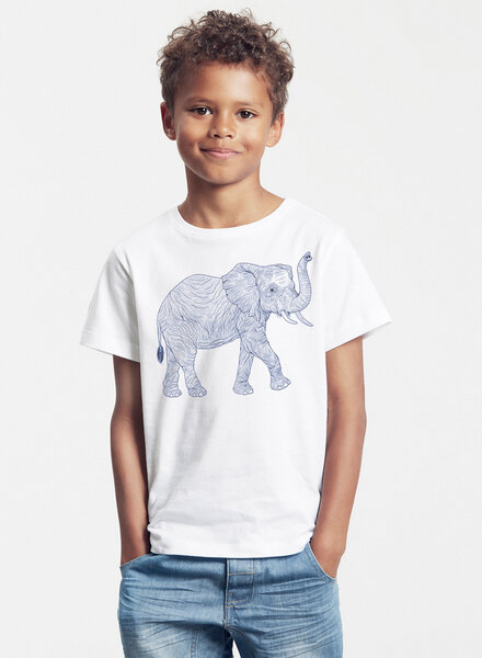 Peaces.bio - handbedruckte Biomode Bio-Kinder T-Shirt "Babyelefant" von Peaces.bio - handbedruckte Biomode