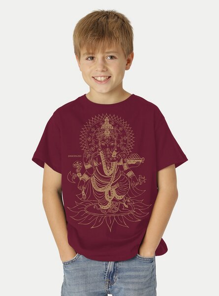 Peaces.bio - handbedruckte Biomode Bio-Kinder T-Shirt Ganesha von Peaces.bio - handbedruckte Biomode