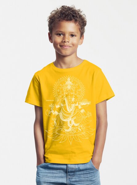 Peaces.bio - handbedruckte Biomode Bio-Kinder T-Shirt Ganesha von Peaces.bio - handbedruckte Biomode