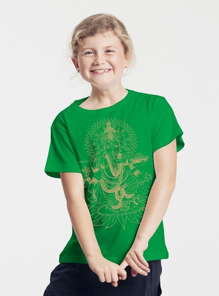 Peaces.bio - handbedruckte Biomode Bio-Kinder T-Shirt Ganesha von Peaces.bio - handbedruckte Biomode