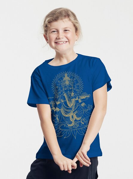 Peaces.bio - handbedruckte Biomode Bio-Kinder T-Shirt Ganesha von Peaces.bio - handbedruckte Biomode