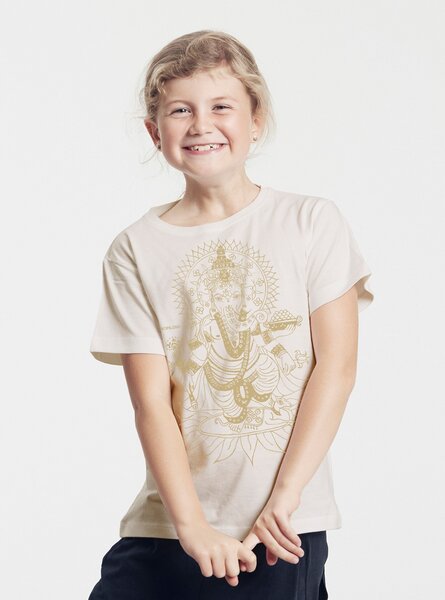 Peaces.bio - handbedruckte Biomode Bio-Kinder T-Shirt Ganesha von Peaces.bio - handbedruckte Biomode