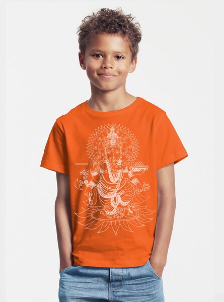 Peaces.bio - handbedruckte Biomode Bio-Kinder T-Shirt Ganesha von Peaces.bio - handbedruckte Biomode