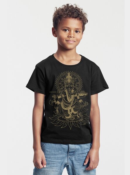 Peaces.bio - handbedruckte Biomode Bio-Kinder T-Shirt Ganesha von Peaces.bio - handbedruckte Biomode