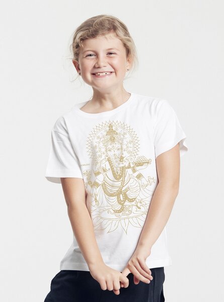 Peaces.bio - handbedruckte Biomode Bio-Kinder T-Shirt Ganesha von Peaces.bio - handbedruckte Biomode