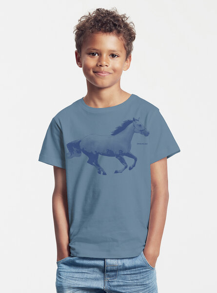 Peaces.bio - handbedruckte Biomode Bio-Kinder T-Shirt Horsepower von Peaces.bio - handbedruckte Biomode