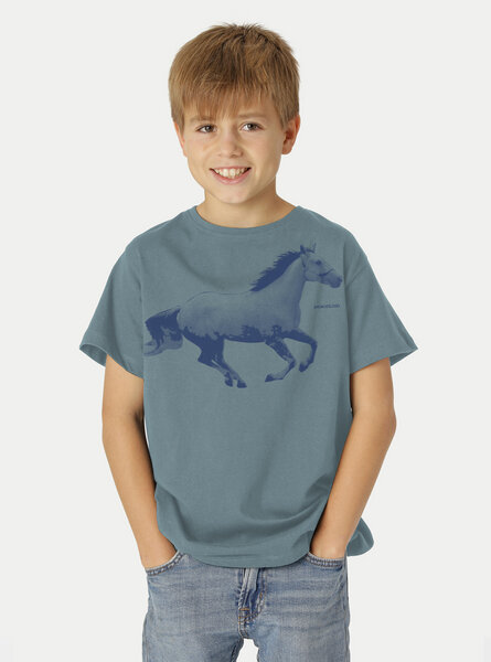 Peaces.bio - handbedruckte Biomode Bio-Kinder T-Shirt Horsepower von Peaces.bio - handbedruckte Biomode