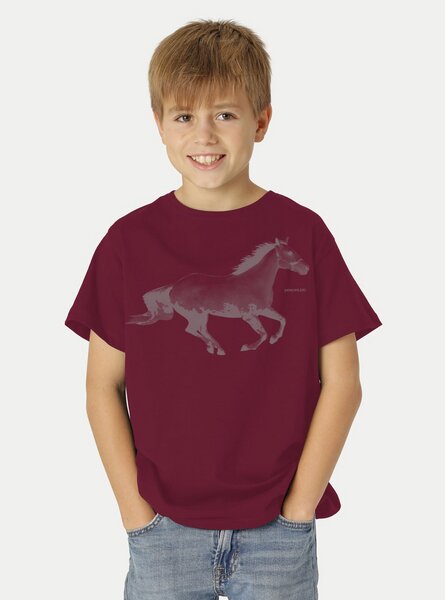 Peaces.bio - handbedruckte Biomode Bio-Kinder T-Shirt Horsepower von Peaces.bio - handbedruckte Biomode