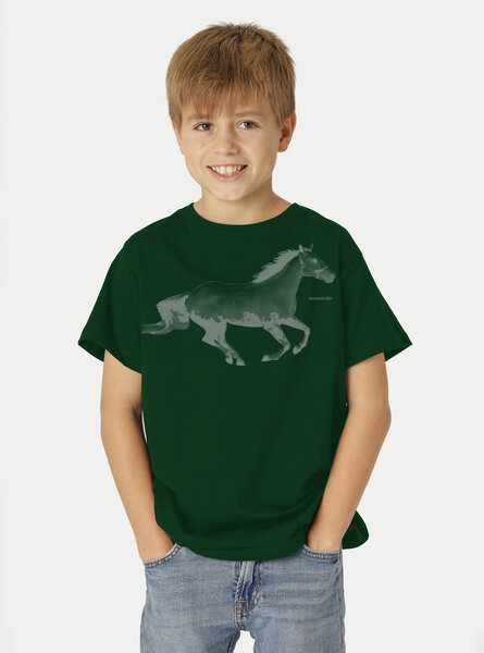 Peaces.bio - handbedruckte Biomode Bio-Kinder T-Shirt Horsepower von Peaces.bio - handbedruckte Biomode