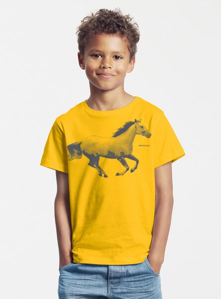 Peaces.bio - handbedruckte Biomode Bio-Kinder T-Shirt Horsepower von Peaces.bio - handbedruckte Biomode