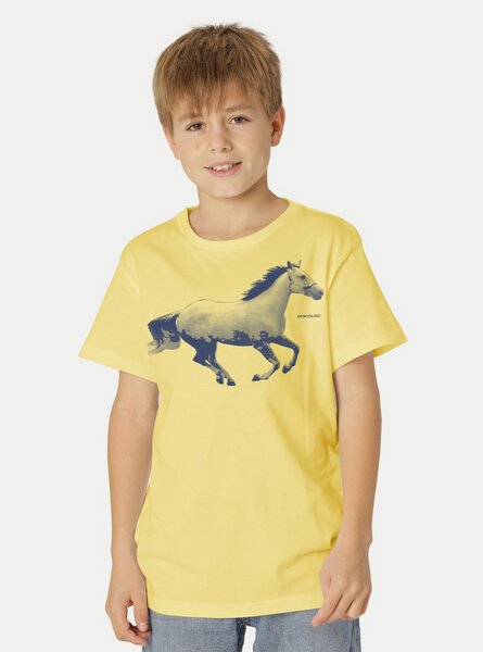 Peaces.bio - handbedruckte Biomode Bio-Kinder T-Shirt Horsepower von Peaces.bio - handbedruckte Biomode