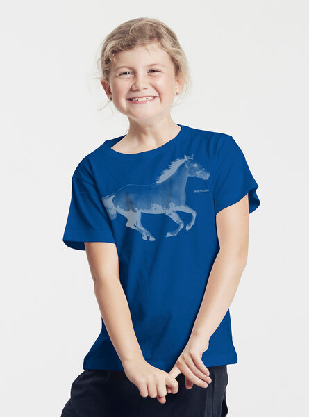 Peaces.bio - handbedruckte Biomode Bio-Kinder T-Shirt Horsepower von Peaces.bio - handbedruckte Biomode