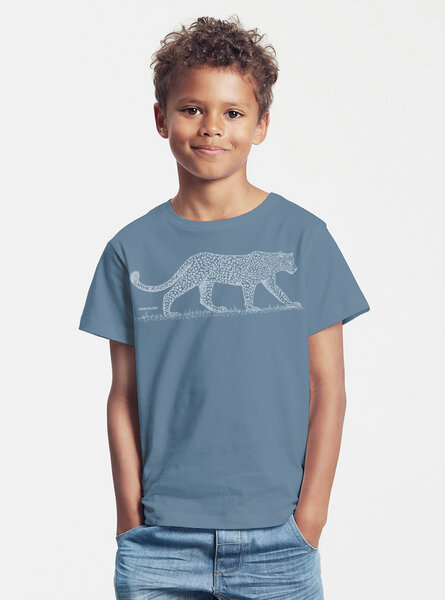 Peaces.bio - handbedruckte Biomode Bio-Kinder T-Shirt Leopard von Peaces.bio - handbedruckte Biomode