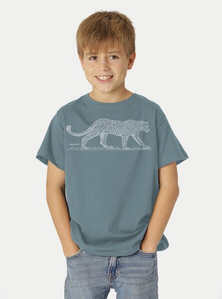 Peaces.bio - handbedruckte Biomode Bio-Kinder T-Shirt Leopard von Peaces.bio - handbedruckte Biomode