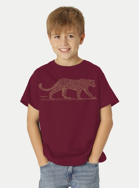 Peaces.bio - handbedruckte Biomode Bio-Kinder T-Shirt Leopard von Peaces.bio - handbedruckte Biomode