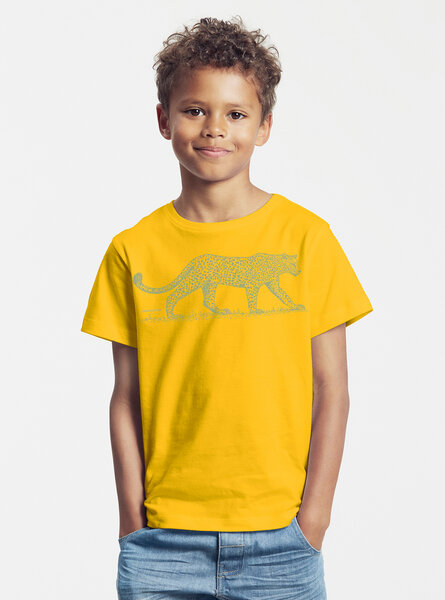 Peaces.bio - handbedruckte Biomode Bio-Kinder T-Shirt Leopard von Peaces.bio - handbedruckte Biomode