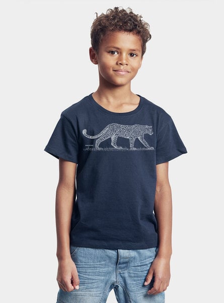 Peaces.bio - handbedruckte Biomode Bio-Kinder T-Shirt Leopard von Peaces.bio - handbedruckte Biomode