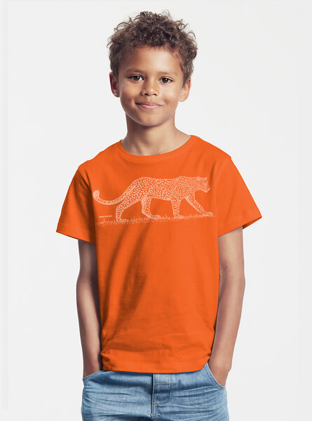 Peaces.bio - handbedruckte Biomode Bio-Kinder T-Shirt Leopard von Peaces.bio - handbedruckte Biomode