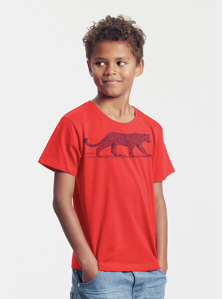 Peaces.bio - handbedruckte Biomode Bio-Kinder T-Shirt Leopard von Peaces.bio - handbedruckte Biomode