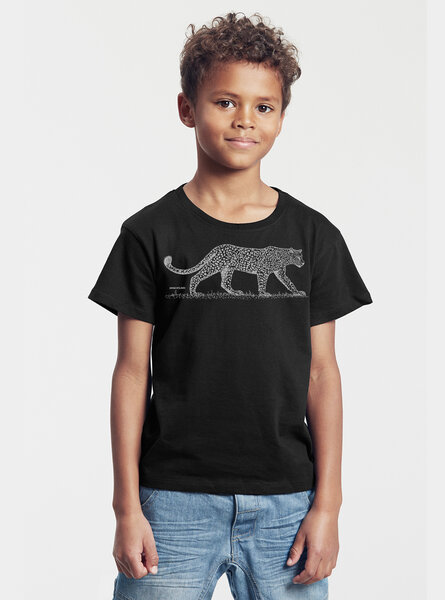 Peaces.bio - handbedruckte Biomode Bio-Kinder T-Shirt Leopard von Peaces.bio - handbedruckte Biomode