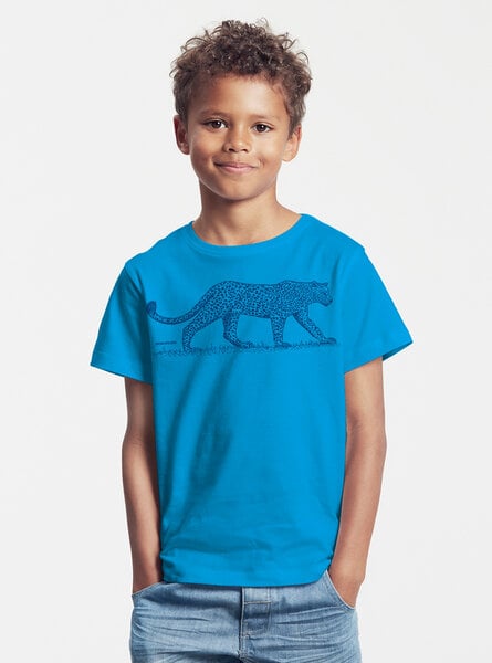 Peaces.bio - handbedruckte Biomode Bio-Kinder T-Shirt Leopard von Peaces.bio - handbedruckte Biomode