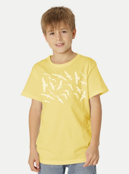 Peaces.bio - handbedruckte Biomode Bio-Kinder T-Shirt Möwen von Peaces.bio - handbedruckte Biomode