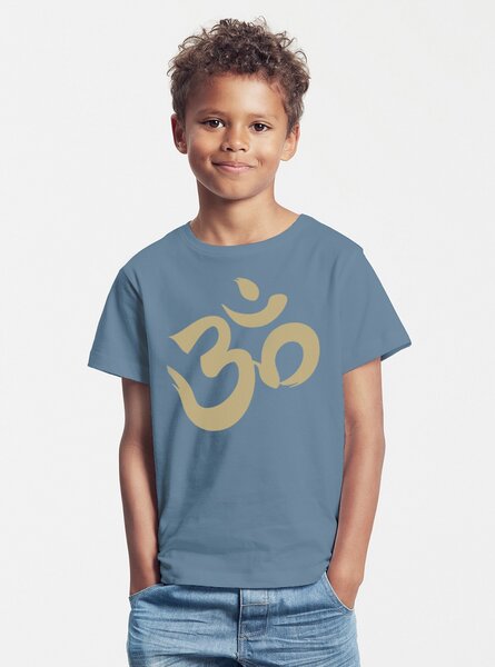 Peaces.bio - handbedruckte Biomode Bio-Kinder T-Shirt Om von Peaces.bio - handbedruckte Biomode