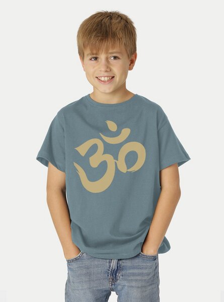 Peaces.bio - handbedruckte Biomode Bio-Kinder T-Shirt Om von Peaces.bio - handbedruckte Biomode