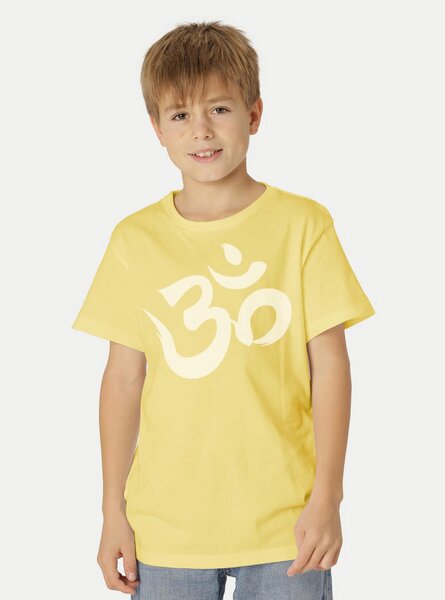 Peaces.bio - handbedruckte Biomode Bio-Kinder T-Shirt Om von Peaces.bio - handbedruckte Biomode