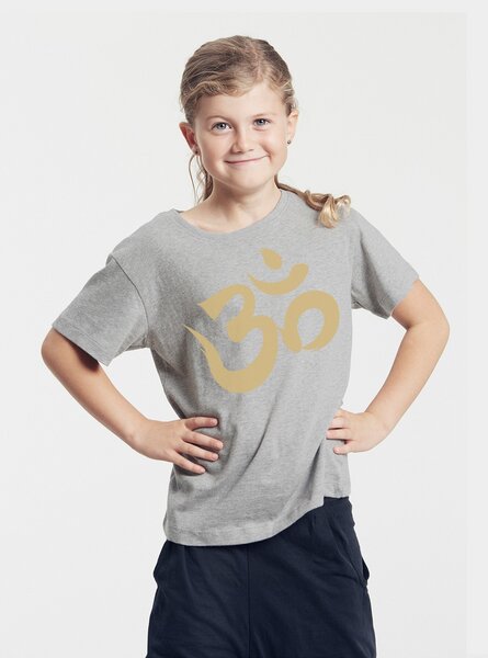 Peaces.bio - handbedruckte Biomode Bio-Kinder T-Shirt Om von Peaces.bio - handbedruckte Biomode