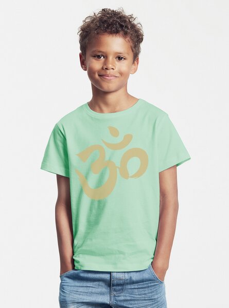 Peaces.bio - handbedruckte Biomode Bio-Kinder T-Shirt Om von Peaces.bio - handbedruckte Biomode