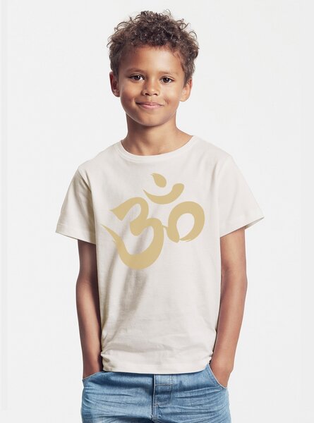 Peaces.bio - handbedruckte Biomode Bio-Kinder T-Shirt Om von Peaces.bio - handbedruckte Biomode