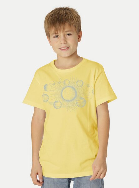 Peaces.bio - handbedruckte Biomode Bio-Kinder T-Shirt Sonnensystem von Peaces.bio - handbedruckte Biomode