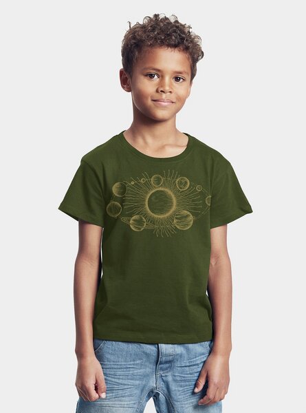 Peaces.bio - handbedruckte Biomode Bio-Kinder T-Shirt Sonnensystem von Peaces.bio - handbedruckte Biomode